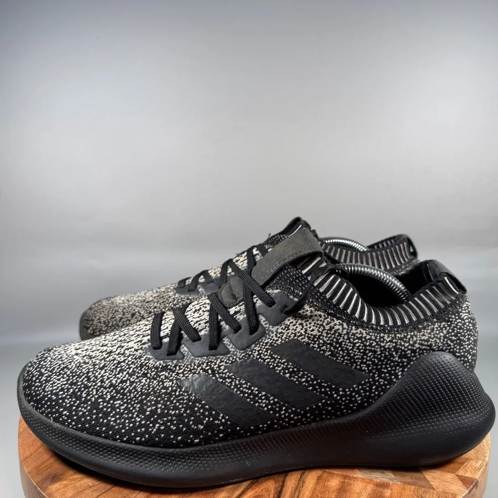 Adidas Puremotion Mens Running Shoes Sneakers Black‎ White Speckle Size 11.5 US